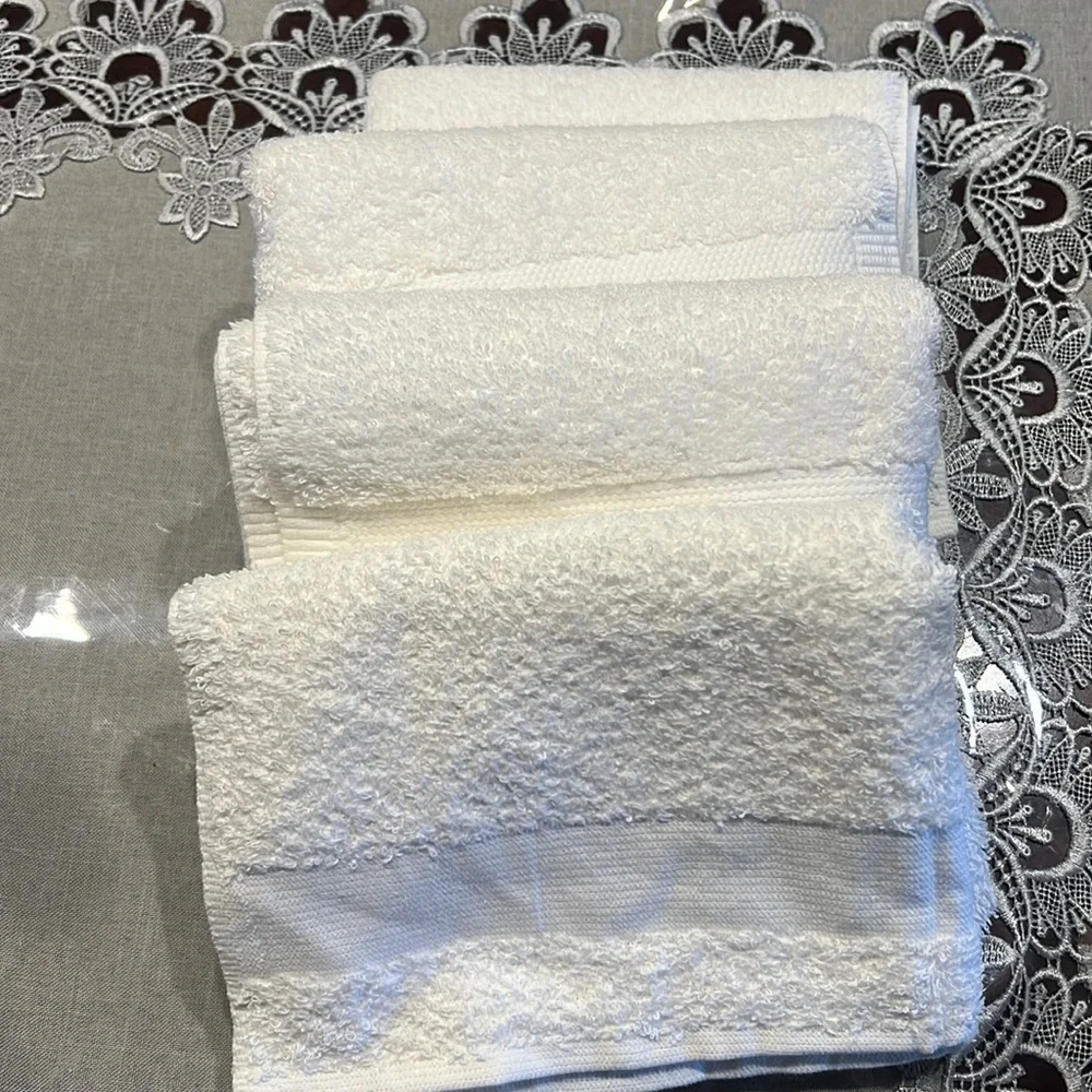 White Martex hand towels